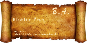 Bichler Áron névjegykártya